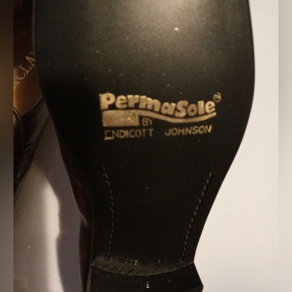 NOS 70s BARCLAY Endicott Johnson Mens 8D Brown Leather Oxford New Dress Shoes - Picture 12 of 12